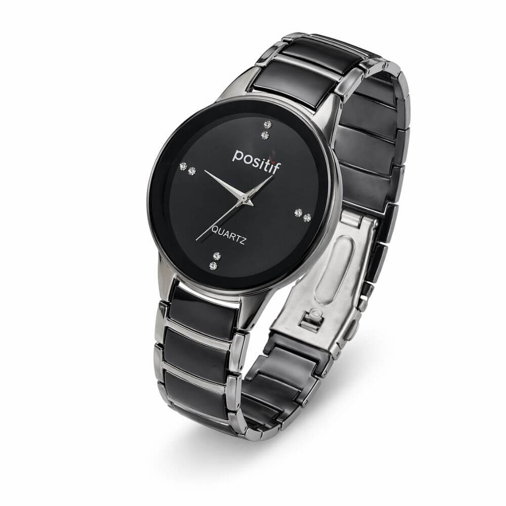 Black Silver Couple Watch